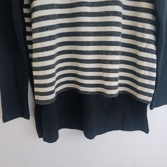 Love 21 knit  sweater striped high low size M - Picture 2 of 5
